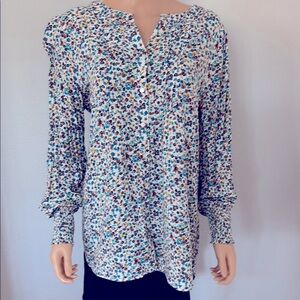 Multicolor Women's Tunic Button Down Top